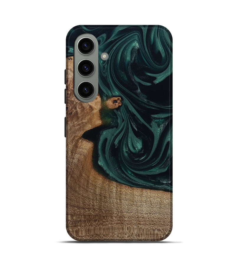 Galaxy S24 Wood Live Edge Phone Case - Tierra (Green, 812428)