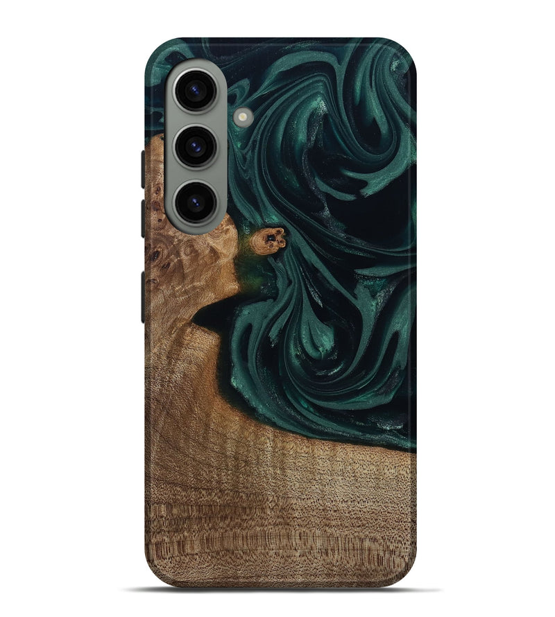 Galaxy S24 Plus Wood Live Edge Phone Case - Tierra (Green, 812428)