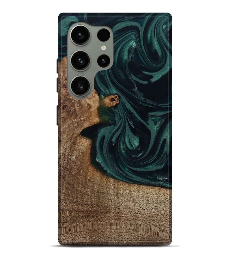 Galaxy S24 Ultra Wood Live Edge Phone Case - Tierra (Green, 812428)