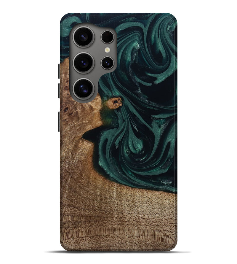 Galaxy S25 Ultra Wood Live Edge Phone Case - Tierra (Green, 812428)