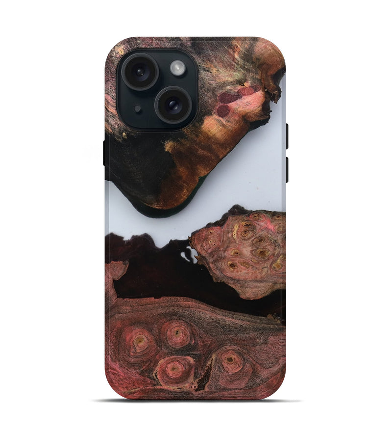iPhone 15 Wood Live Edge Phone Case - Angelo (Clear, 812431)