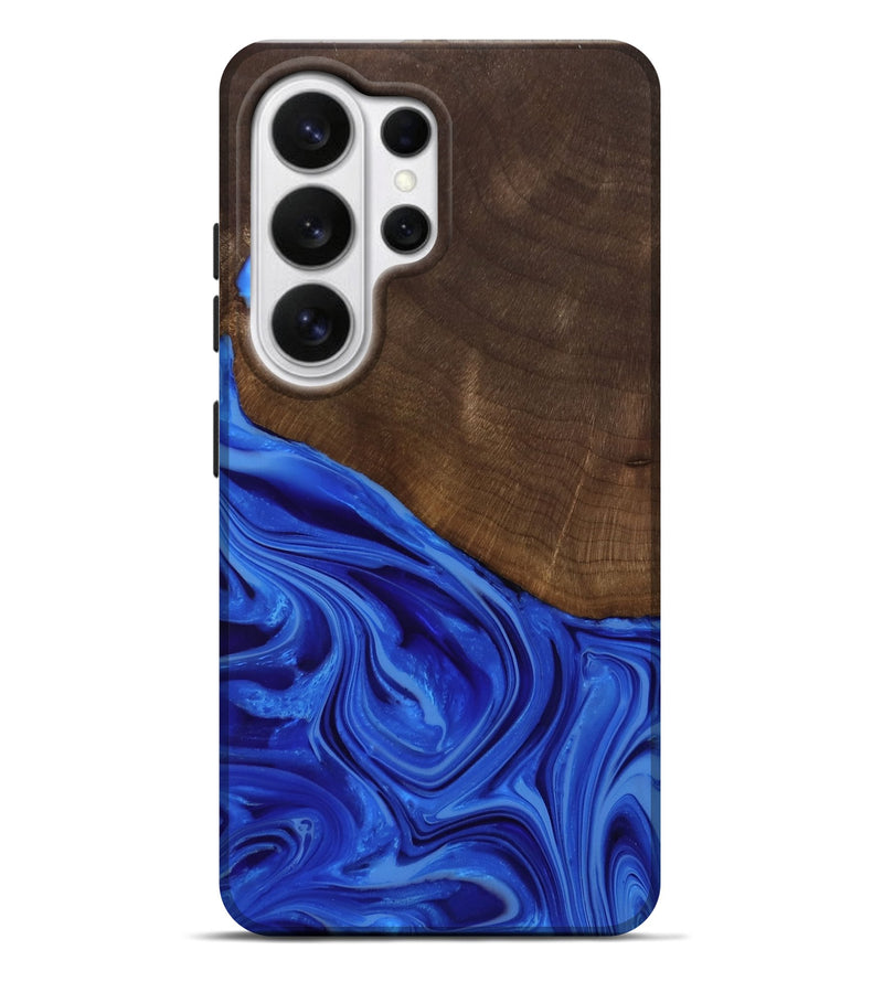 Galaxy S26 Ultra Wood Live Edge Phone Case - Bailee (Blue, 812441)