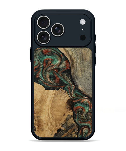 iPhone 17 Pro Max Wood Phone Case - Estella (Green, 812445)