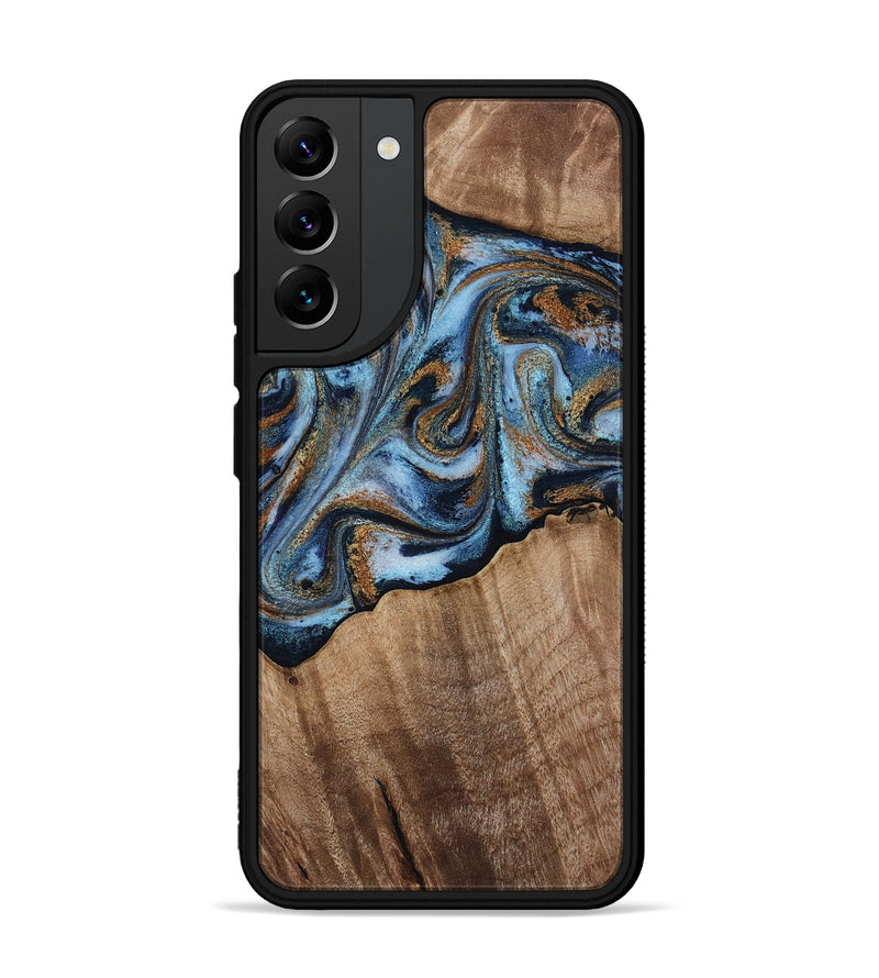Galaxy S22 Plus Wood Phone Case - Kasey (Teal & Gold, 812448)