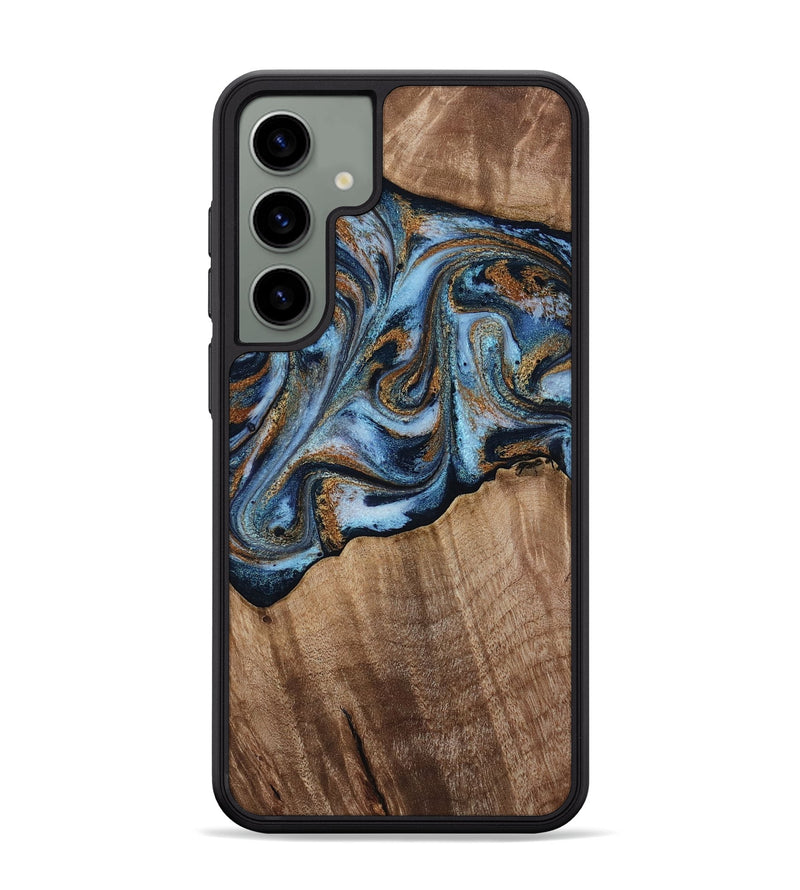 Galaxy S24 Plus Wood Phone Case - Kasey (Teal & Gold, 812448)