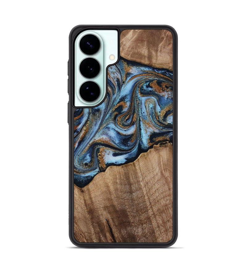 Galaxy S26 Plus Wood Phone Case - Kasey (Teal & Gold, 812448)