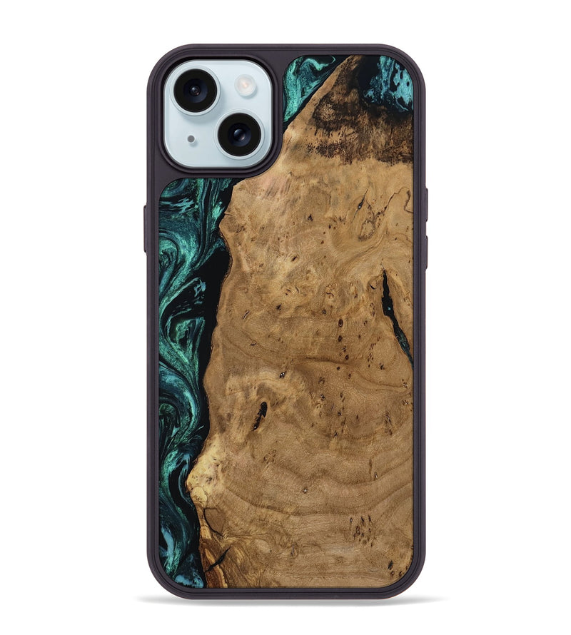 iPhone 15 Plus Wood Phone Case - Kaylah (Green, 812524)