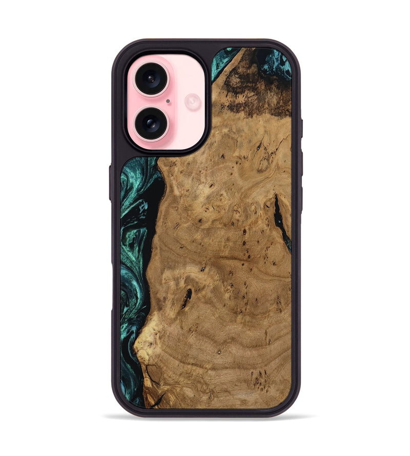 iPhone 16 Wood Phone Case - Kaylah (Green, 812524)