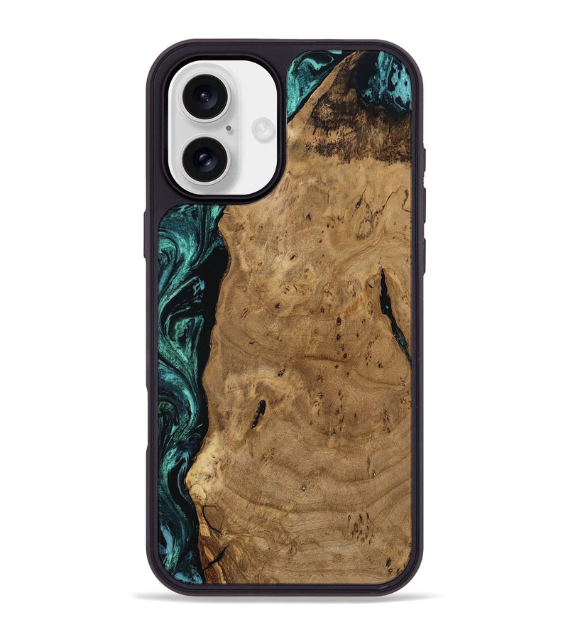 iPhone 16 Plus Wood Phone Case - Kaylah (Green, 812524)