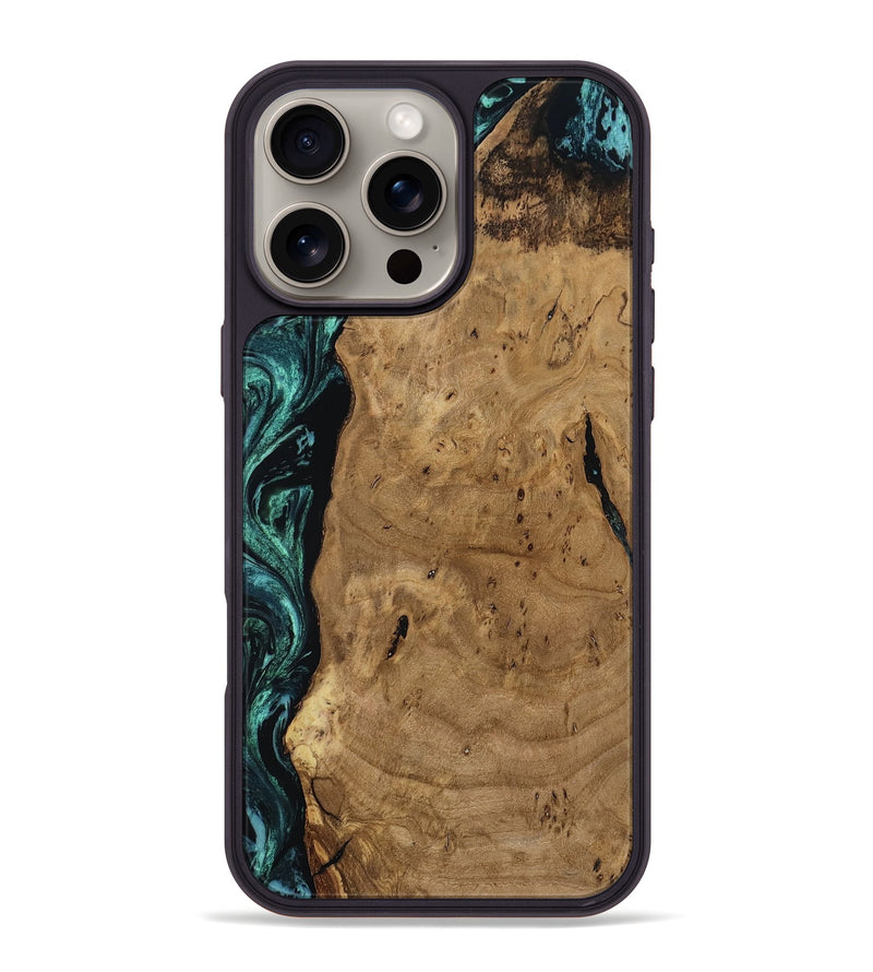 iPhone 16 Pro Max Wood Phone Case - Kaylah (Green, 812524)