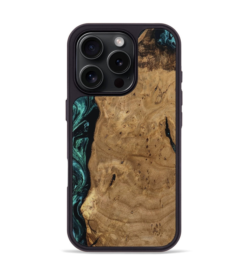 iPhone 16 Pro Wood Phone Case - Kaylah (Green, 812524)