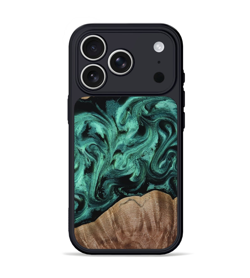 iPhone 17 Pro Wood Phone Case - Rosia (Green, 812526)