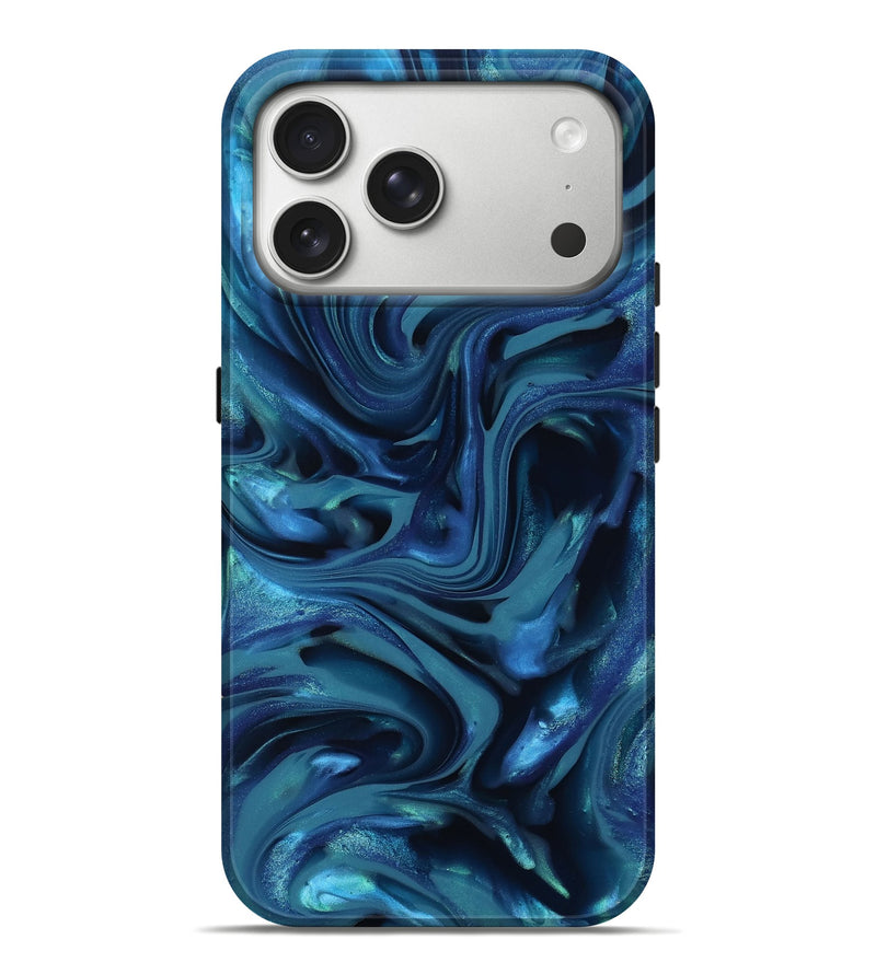 iPhone 17 Pro Max ResinArt Live Edge Phone Case - Nira (Blue, 812529)