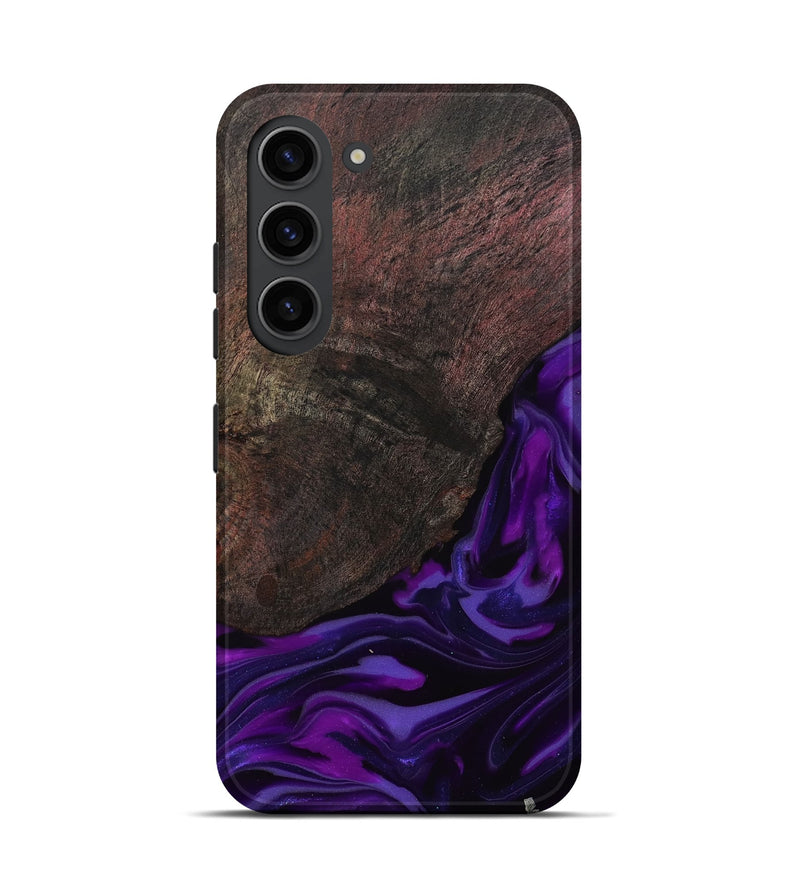 Galaxy S23 Wood Live Edge Phone Case - Ian (Purple, 812560)