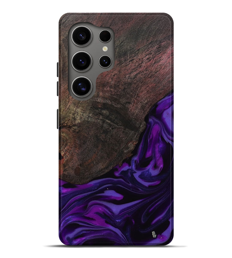 Galaxy S25 Ultra Wood Live Edge Phone Case - Ian (Purple, 812560)