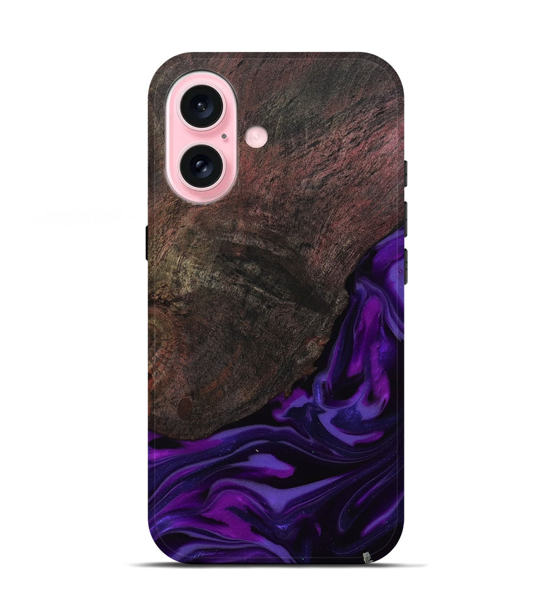 iPhone 17 Wood Live Edge Phone Case - Ian (Purple, 812560)