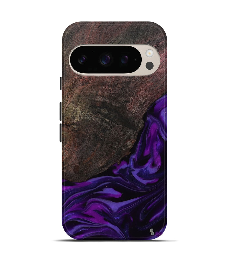Pixel 10 Pro Wood Live Edge Phone Case - Ian (Purple, 812560)
