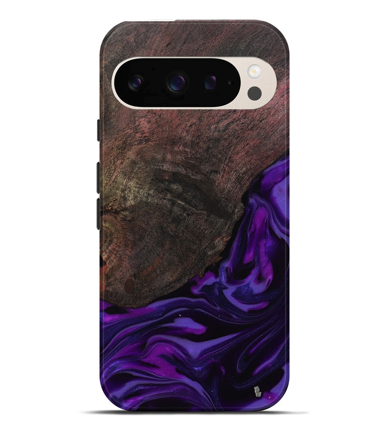 Pixel 10 Pro XL Wood Live Edge Phone Case - Ian (Purple, 812560)