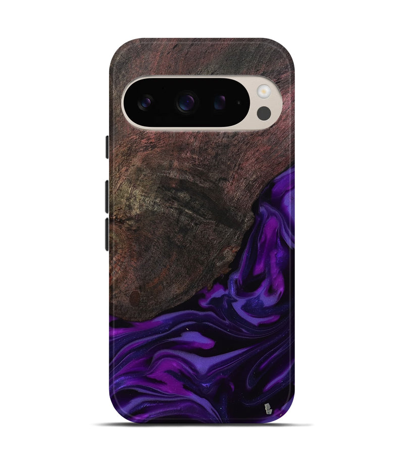 Pixel 9 Wood Live Edge Phone Case - Ian (Purple, 812560)