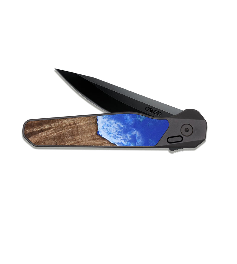 EDC Dark Slate Wood Pocket Knife - August (Coastal, 812582)