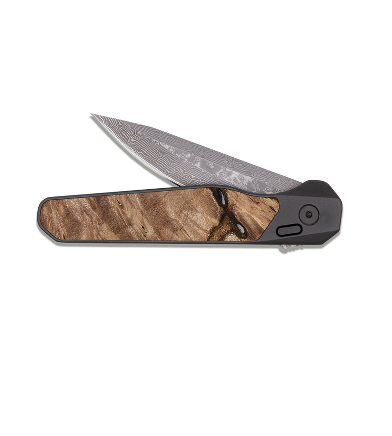EDC Dark Damascus Wood Pocket Knife - Roxann (Cosmos, 812590)