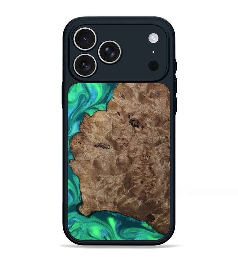 iPhone 17 Pro Max Wood Phone Case - Turner (Green, 812660)