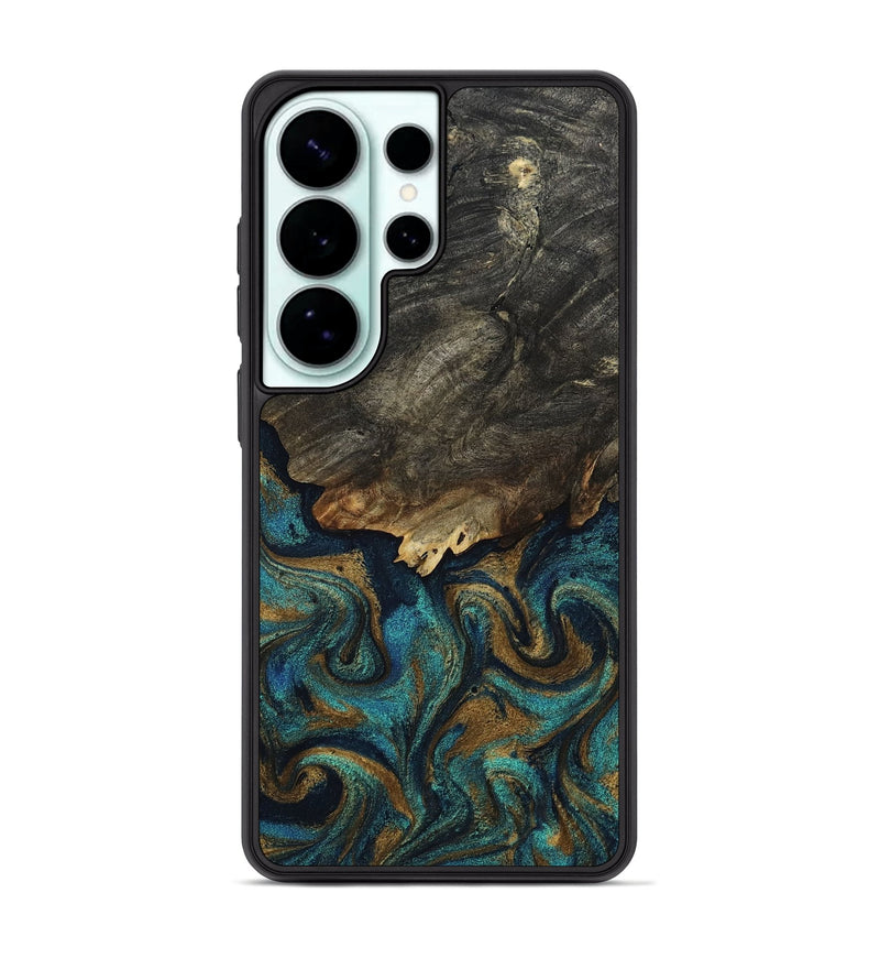Galaxy S26 Ultra Wood Phone Case - Mary (Teal & Gold, 812668)
