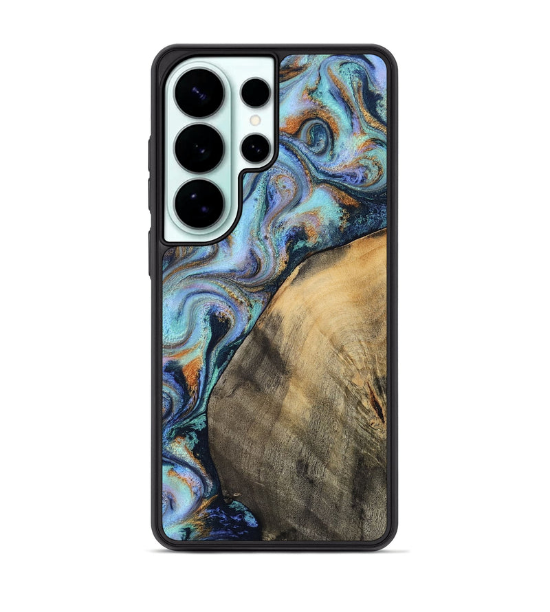 Galaxy S26 Ultra Wood Phone Case - Jeffrey (Teal & Gold, 812669)