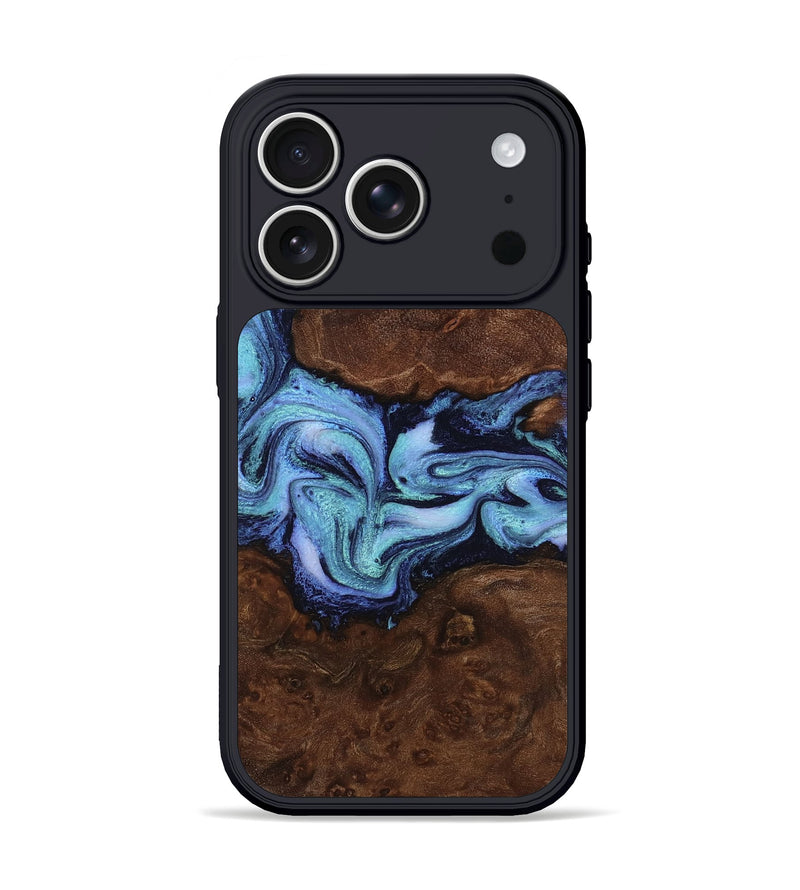 iPhone 17 Pro Wood Phone Case - Quiana (Blue, 812680)