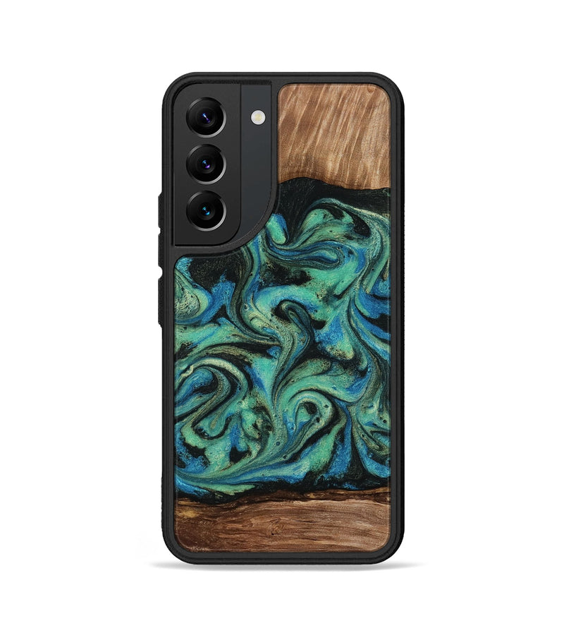 Galaxy S22 Wood Phone Case - Tevin (Green, 812689)