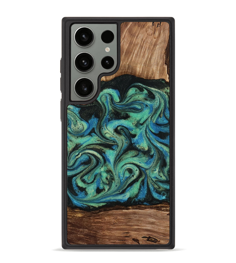 Galaxy S23 Ultra Wood Phone Case - Tevin (Green, 812689)