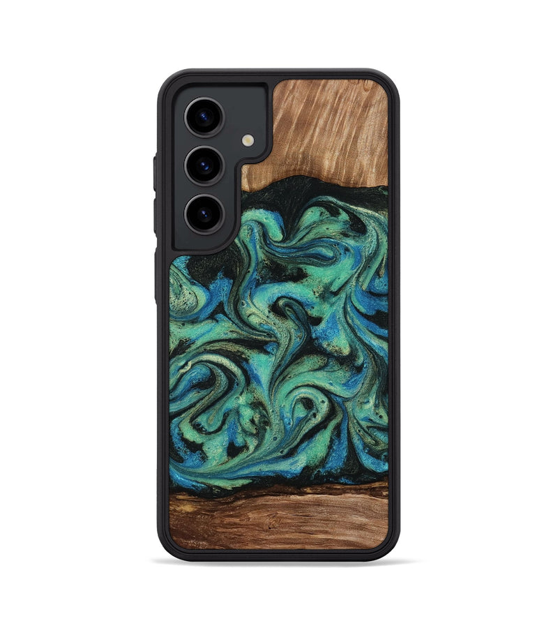 Galaxy S24 Wood Phone Case - Tevin (Green, 812689)