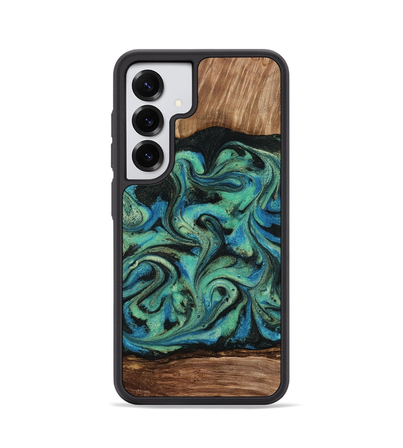Galaxy S25 Wood Phone Case - Tevin (Green, 812689)