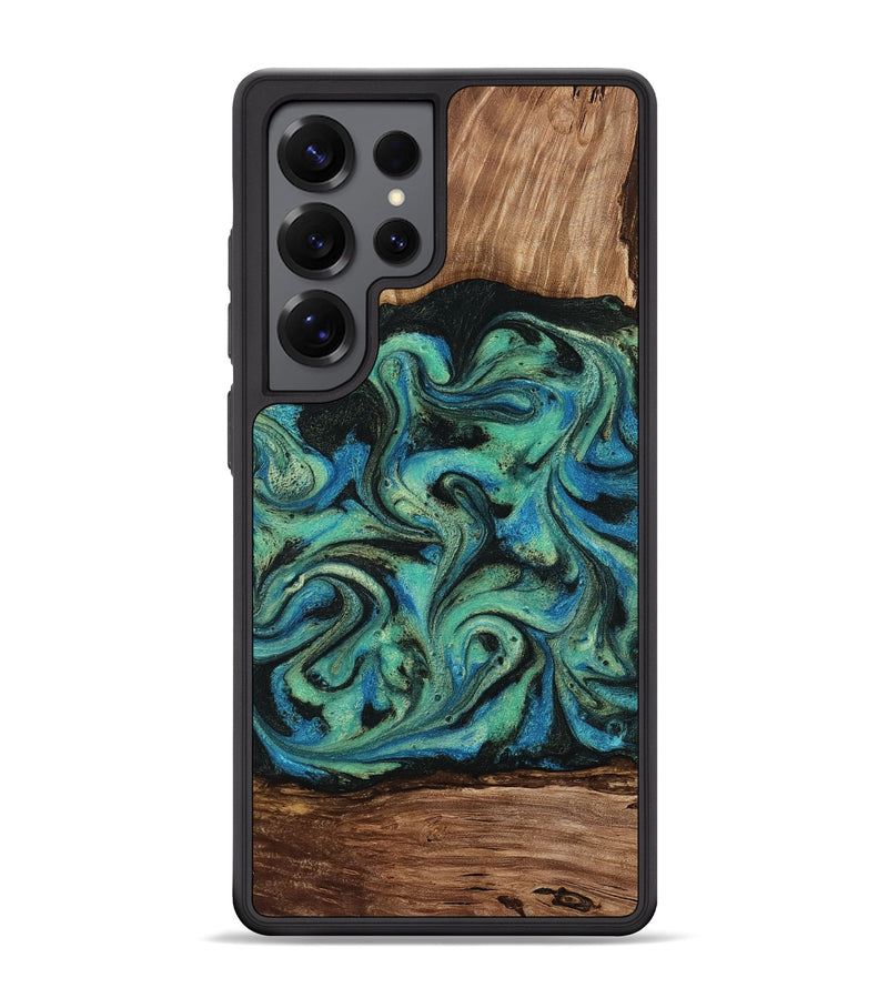 Galaxy S25 Ultra Wood Phone Case - Tevin (Green, 812689)