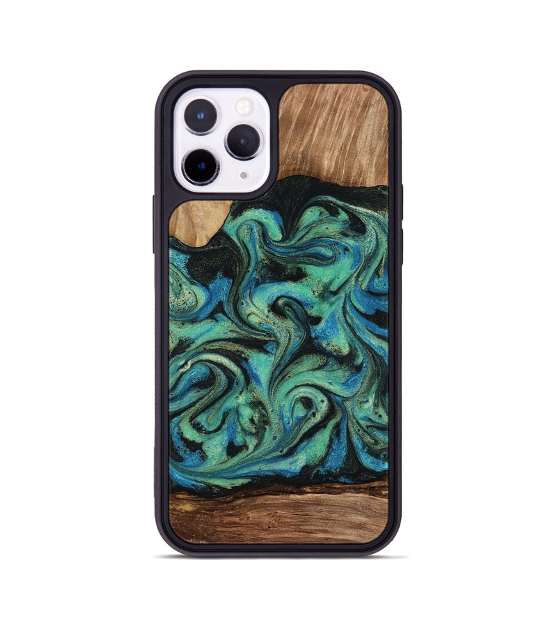 iPhone 11 Pro Wood Phone Case - Tevin (Green, 812689)