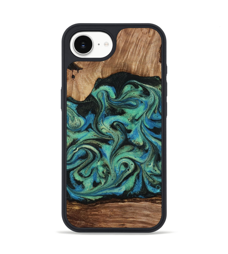 iPhone 16e Wood Phone Case - Tevin (Green, 812689)