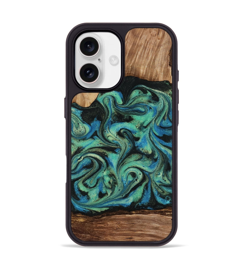 iPhone 17 Wood Phone Case - Tevin (Green, 812689)