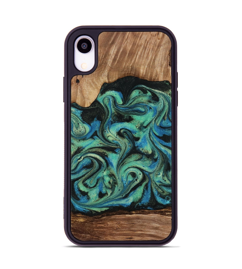 iPhone Xr Wood Phone Case - Tevin (Green, 812689)