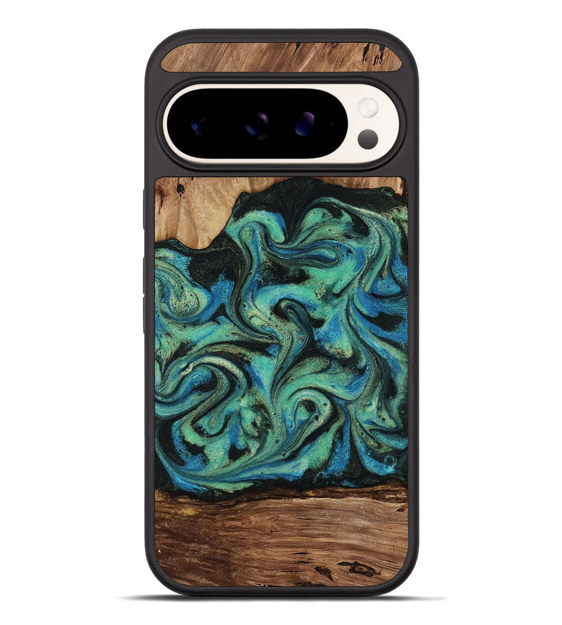 Pixel 10 Pro XL Wood Phone Case - Tevin (Green, 812689)