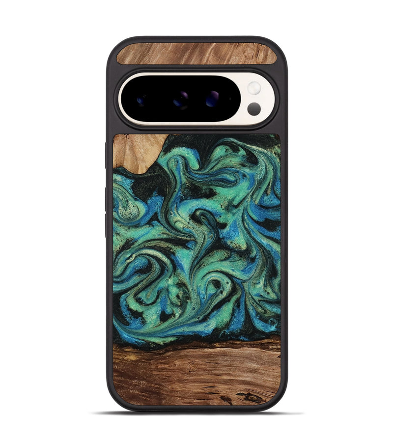 Pixel 9 Pro Wood Phone Case - Tevin (Green, 812689)