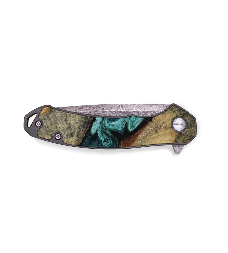 EDC Wood Pocket Knife - Elmo (Green, 812691)