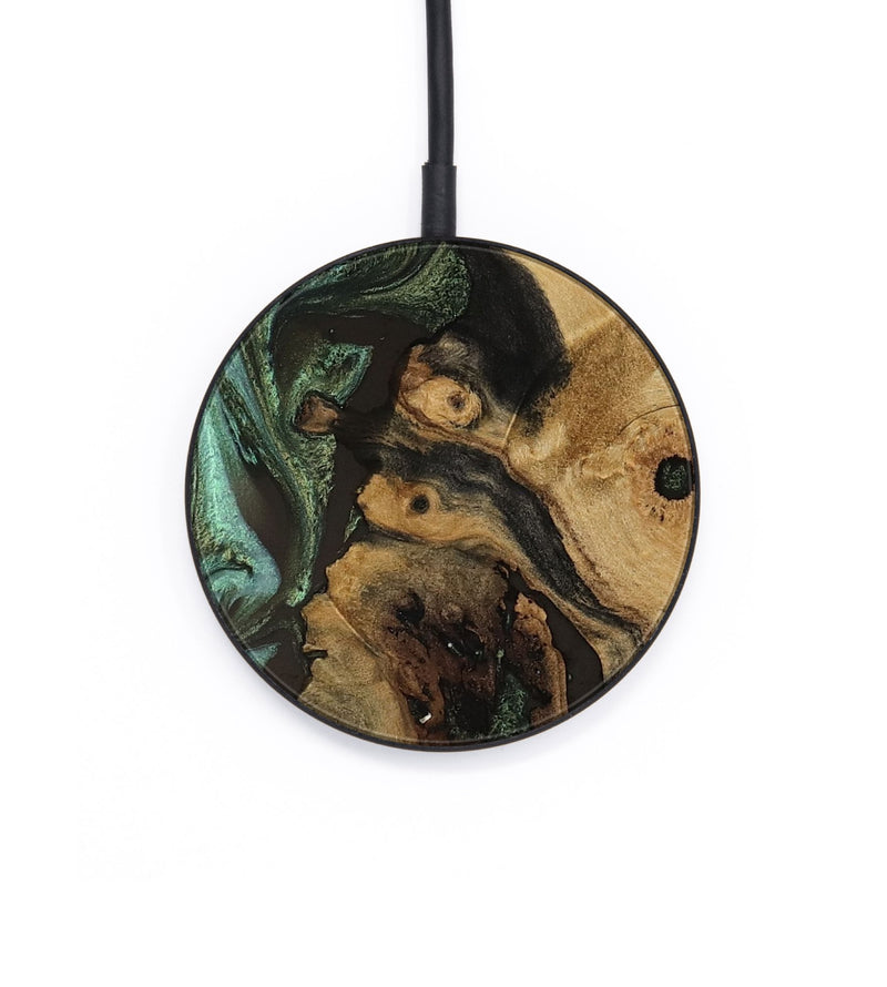 Circle Wood Wireless Charger - Janel (Green, 812697)