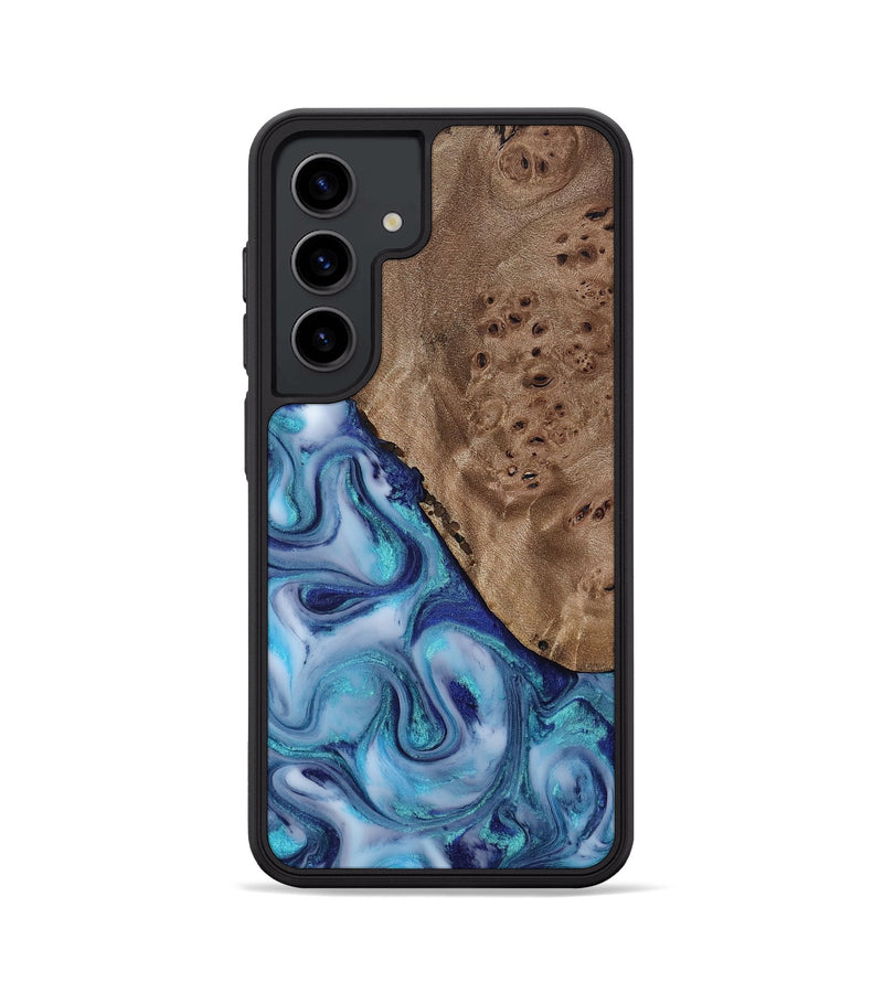 Galaxy S24 Wood Phone Case - Amirah (Blue, 812715)