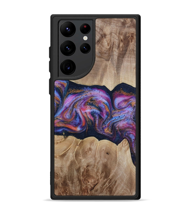 Galaxy S22 Ultra Wood Phone Case - Tina (Blue, 812716)