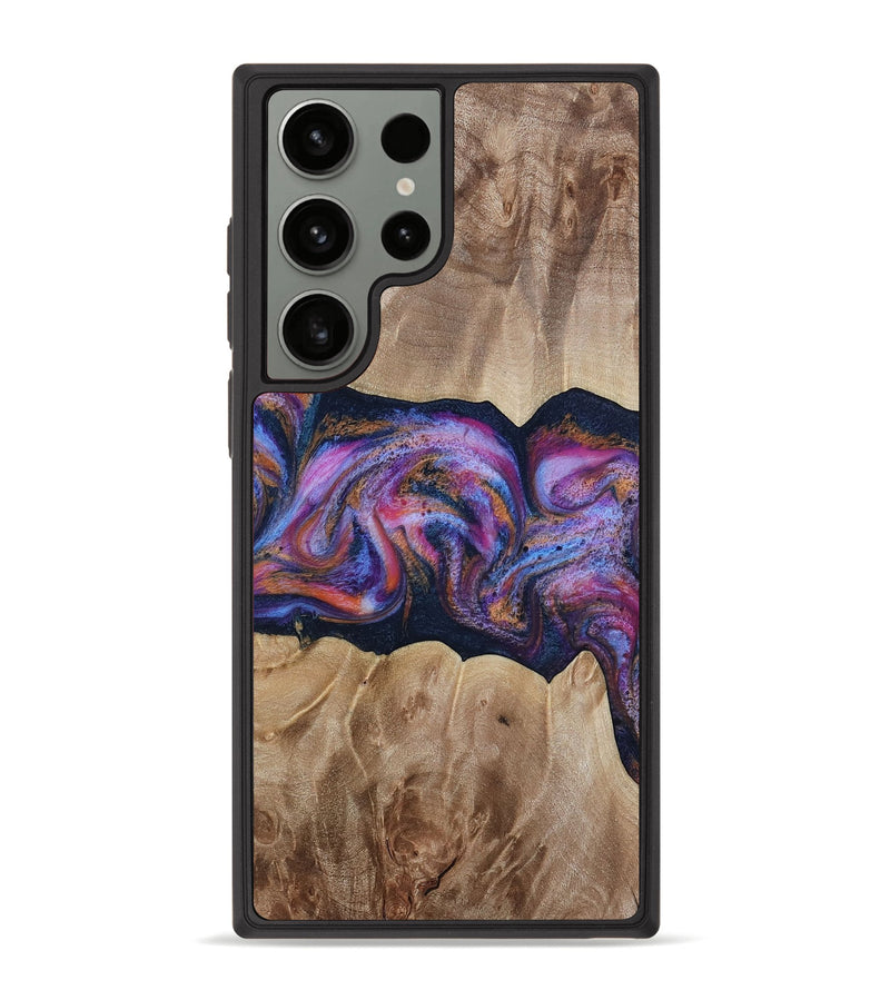 Galaxy S23 Ultra Wood Phone Case - Tina (Blue, 812716)