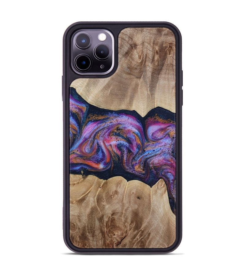 iPhone 11 Pro Max Wood Phone Case - Tina (Blue, 812716)