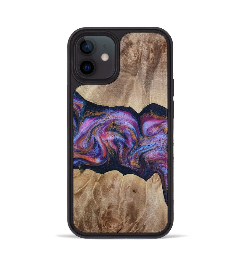 iPhone 12 Wood Phone Case - Tina (Blue, 812716)