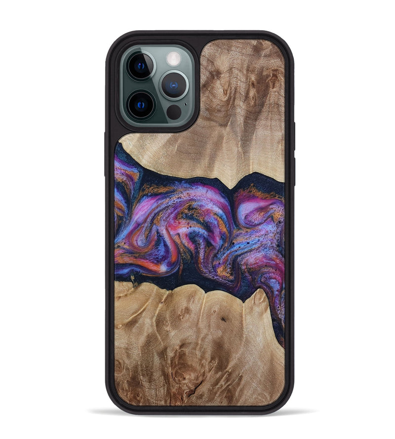 iPhone 12 Pro Max Wood Phone Case - Tina (Blue, 812716)