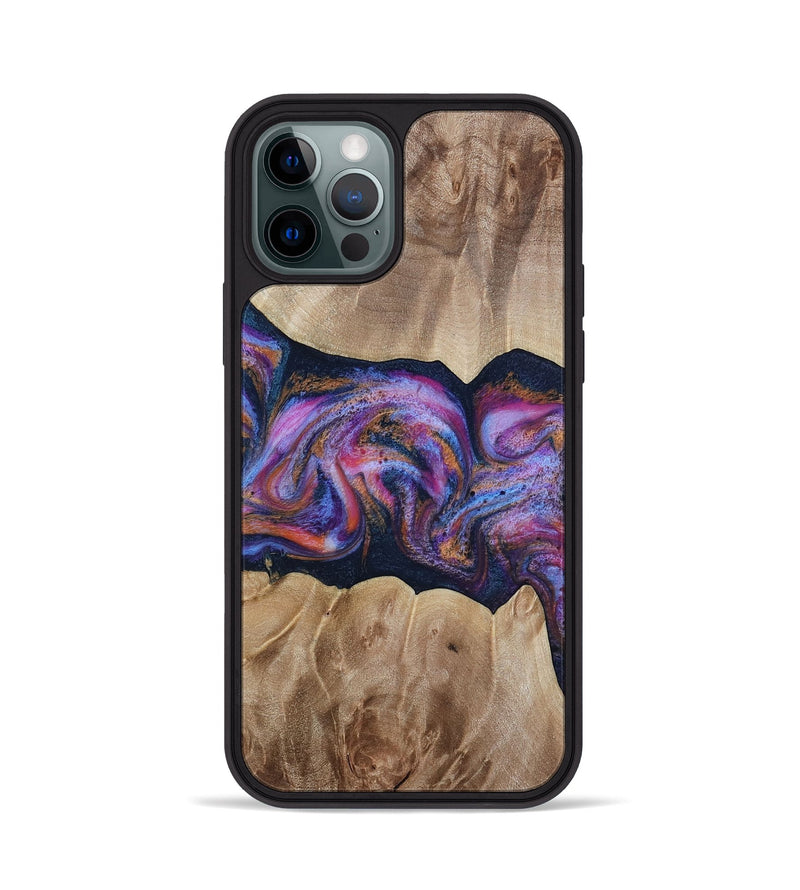 iPhone 12 Pro Wood Phone Case - Tina (Blue, 812716)