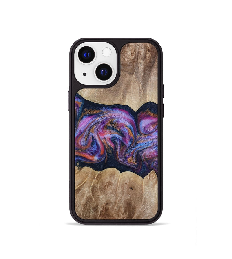iPhone 13 mini Wood Phone Case - Tina (Blue, 812716)
